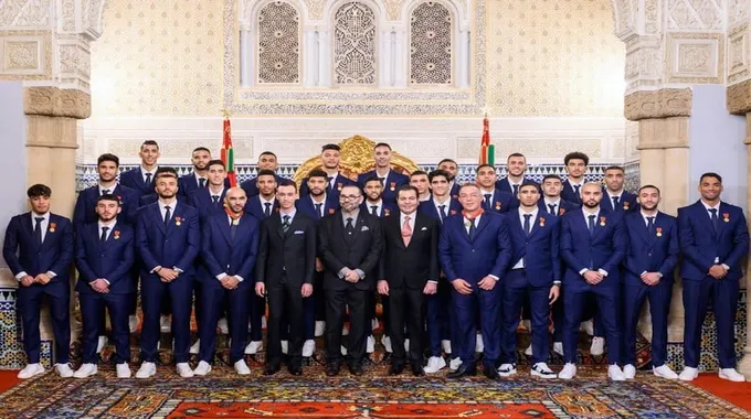 تكريم لاعبي كرة القدم الوطنيين في المغرب