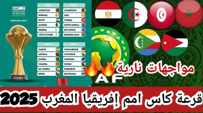 قرعة كأس الأمم الأفريقية 2025 في المغرب